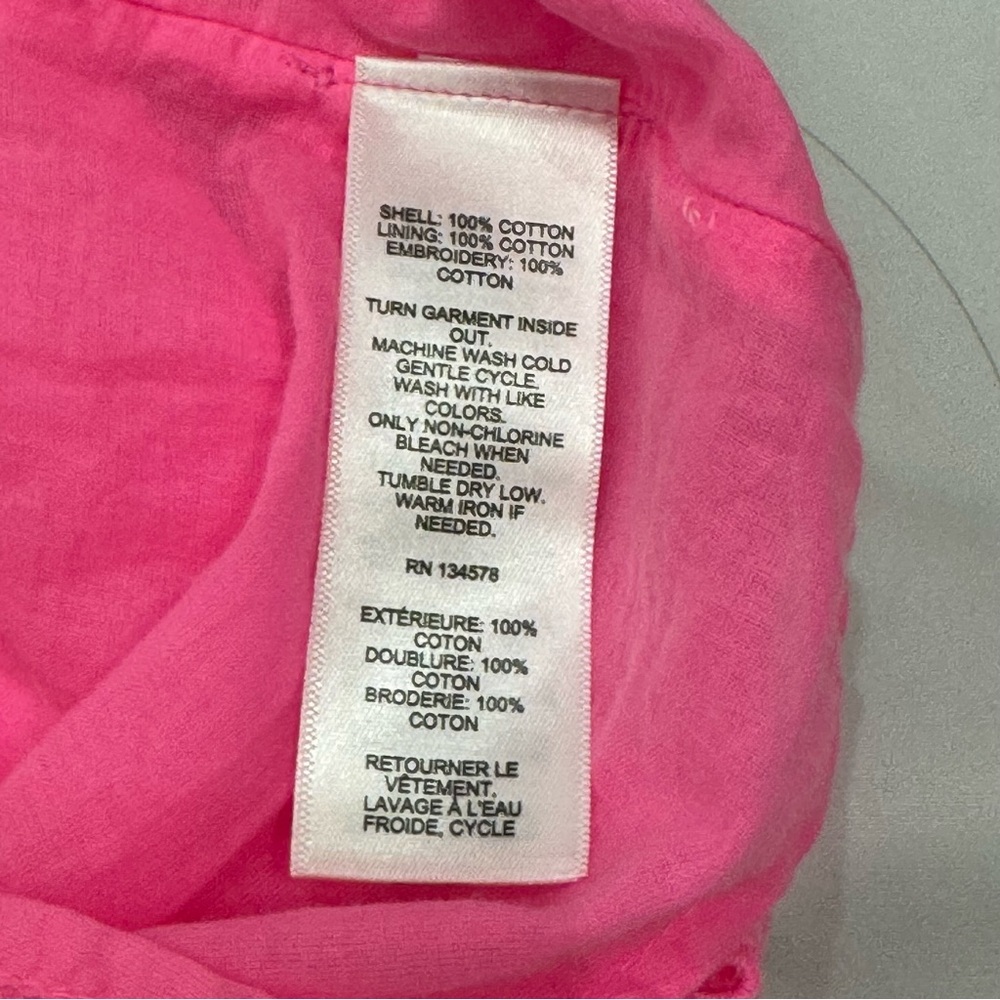 Vineyard Vines Women's Pink Eyelet  Sleeveless Tiered Top Size S - Picture 9 of 13